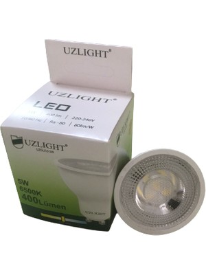 Uzlight 5W Led Ampul Gu10 Duy Beyaz Işık 6500K 10 Adet