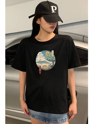 Trendypassion Unisex Neighbor's Ukiyo E Baskılı T-Shirt