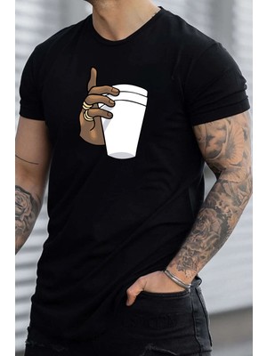 Trendypassion Unisex Tupac Coffee Baskılı T-Shirt