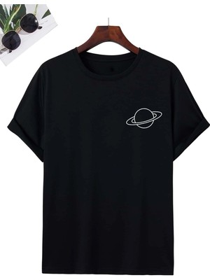 Trendypassion Unisex Saturn Baskılı T-Shirt