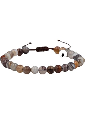 Osmanlı Doğal Taş Botswana Akiği 6 mm Merdiven Kapama Doğal Taş Bileklik