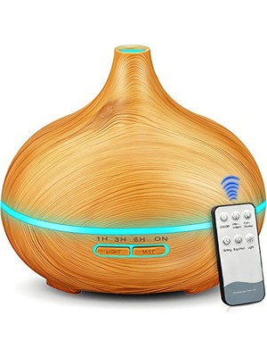 Koçak Elektronik Aroma Difüzör Gece Işığı 7 LED Nemlendirici Kumandalı Buhar Makinesi