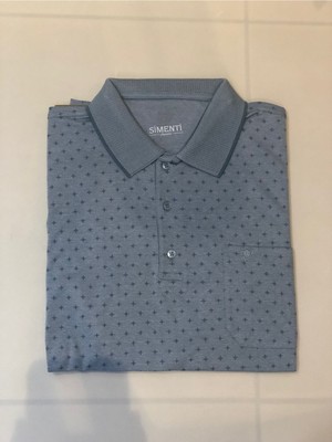 Blues Moda Erkek Yakalı Klasik Kısa Kol Cepli Tişört