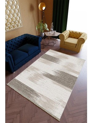 10 Post Online Salon Halısı Spor Bej Kahverengi Yolluk Kaymaz Yuvarlak Oval Kesme Ince Yıkanabilir Halı