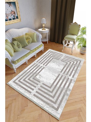 10 Post Online Klasik Salon Halısı Ekru Gri Yolluk Kaymaz Yuvarlak Oval Kesme Ince Yıkanabilir Halı