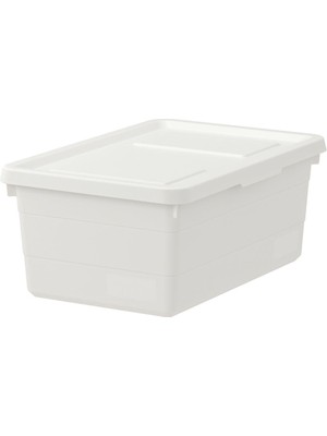 Ikea Sockerbit Kapaklı Kutu - Beyaz -38X25X15 cm