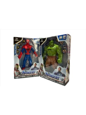 Marvel Avengers Spider-Man- Örümcek Adam ve Hulk Işıklı & Sesli ve Taso Atan Figür Oyuncak