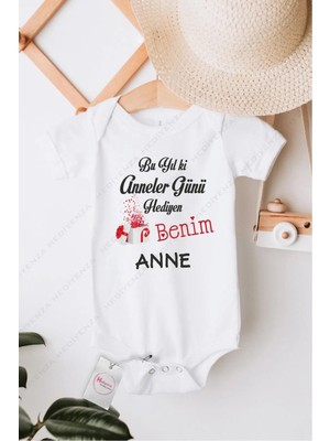 Hediyenza Anneler Günü Hediyen Benim Anne Özel Tasarım Bebek Zıbın Pamuklu Çıtçıtlı Body