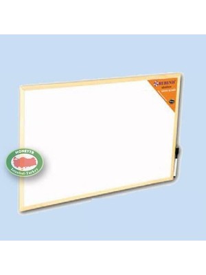 Abnturk Beyaz Duvara Monte Ahşap Çerçeveli Yazı Tahtası 40X60 cm Tekil Ürün Silgili Kalem