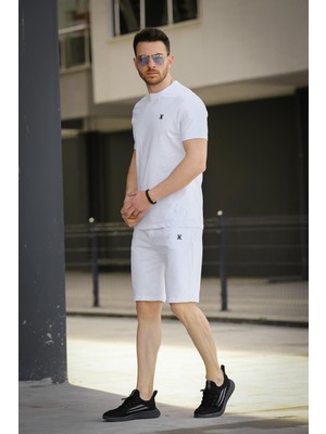 Oksit Yoshi Likralı Basic Erkek Tshirt Şort Takım