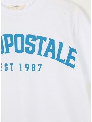 Aeropostale T-Shirt, 13-14 Yaş, Ekru