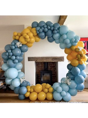 Best Parti Retro Zerdeçal Derin Okyanus ve Fırtın Mavisi Balon Seti 50 Adet