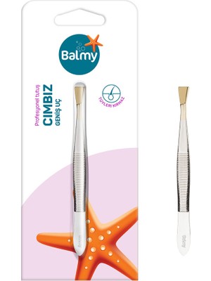 Balmy Geniş Uç Cımbız Profesyonel Kullanım İçin Keskin Uç 1 Adet Altın Renk