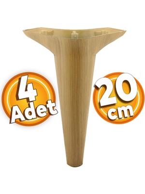 Badem10 Aspen Lüks Mobilya Kanepe Koltuk Tv Ünitesi Baza Ayağı Ayakları 20 Cm (4 Adet)