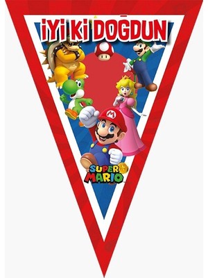 Parti Furyası Super Mario Doğum Günü Konsepti 8 Kişilik Super Mario  Doğum Günü Seti Ekonomik