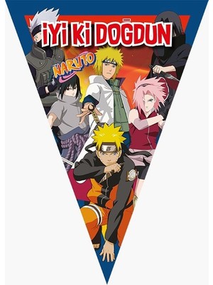 Parti Furyası Naruto Doğum Günü Konsepti Afişli 8 Kişilik Naruto Doğum Günü Seti 