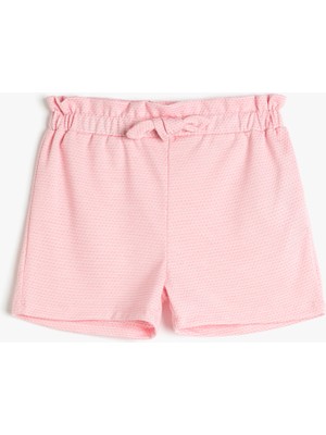 Koton Şort Beli Lastikli Fiyonk Detaylı