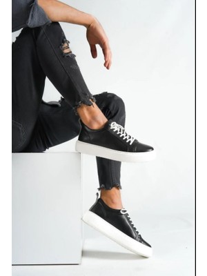 Mubiano Hakiki Deri M3-SB Siyah/Beyaz Erkek Spor Ayakkabı & Sneaker