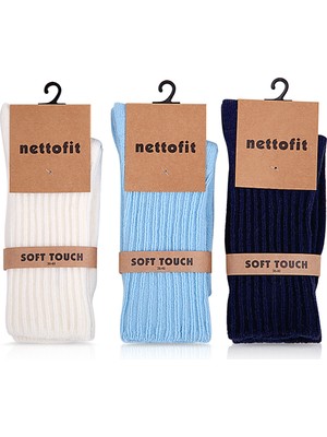 Nettofit 6'lı Kışlık Kadın Yün 'lü Uyku Çorabı Soft Touch