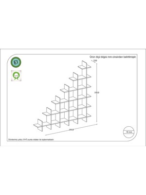 Rafline Puzzle Kitaplık Kırmızı