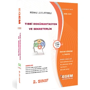 Egem Eğitim Yayınları Aöf Tıbbı Dokümantasyon ve Sekreterlik Konu Anlatımlı Soru Bankası (4.yarıyı)