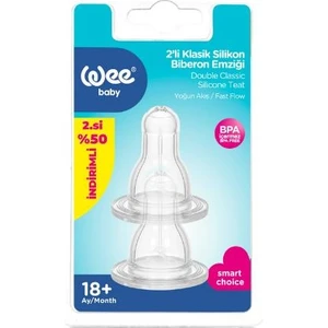 Wee Baby Silikon Biberon Emziği Yoğun Akış No :3 2’li