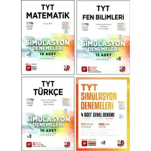 3D Yayınları TYT Matematik - Fen Bilimleri - Türkçe - Genel Simülasyon Deneme 4 Kitap