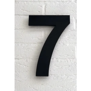 Se-Dizayn Kapı Numarası 20 cm No 7 Siyah Pleksi Kendinden Yapışkanlı