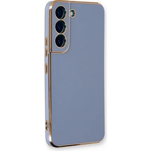 Casestreet Samsung Galaxy S23 Kılıf Case Bark Parlak Silikon Renkli Kenarları Rose Mavi