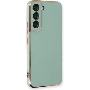 Casestreet Samsung Galaxy S23 Kılıf Case Bark Parlak Silikon Renkli Kenarları Rose Turkuaz