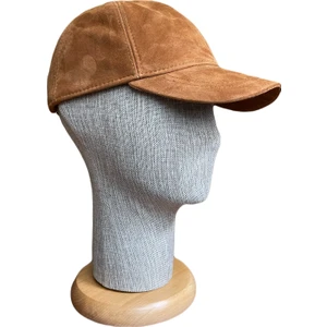 Rupen Kraft %100 Orijinal Deri Süet Kep Şapka Çırtlı