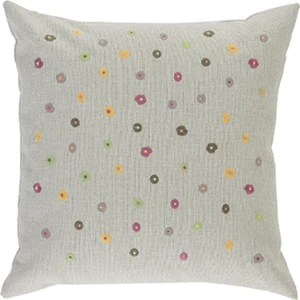Bedding Daisy Nakışlı Dekoratif Kırlent Kılıfı - Ekru