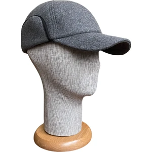 Rupen Kraft Kulaklıklı Kışlık Kaşe Kumaş Beyzbol Şapkası Spor Şapka (Standart Beden)