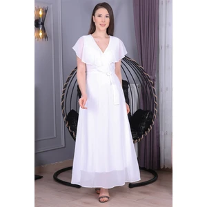 Neşeli Butik Kadın Bağlama Detaylı Özel Günler Için Şifon Elbise NB8047