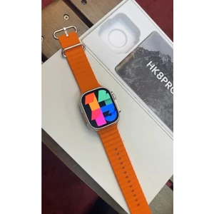 Hk8 Promax 49MM Amoled Ekran Vidalı Kordon Kilitli 3 Kordonlu