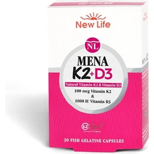 New Life Mena K2 D3 30 Fish Gelatine Kapsül