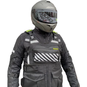 Motosiklet ve Bisiklet Uygun Reflektörlü Yelekli Çanta Yeni Yönetmeliğe Uyumlu Lüx Motor Çantası