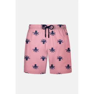 845 Erkek Pembe Desenli Deniz Şortu