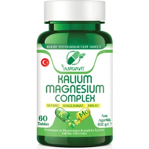 Kalium Magnesium Complex 60 Tablet Potasyum Magnezyum Sitrat Malat Bisglisinat Kompleks