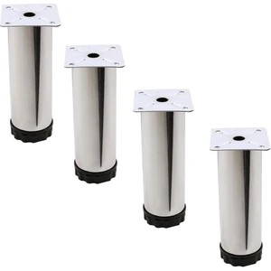Mobilya Kanepe Baza Koltuk Metal Destek Ayağı Ayarlanabilir Krom Ayak 12 cm (4 Adet)