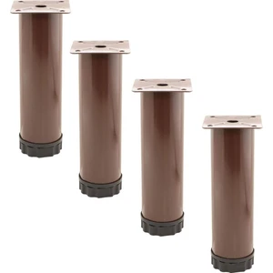 Mobilya Kanepe Baza Koltuk Metal Destek Ayağı Ayarlanabilir Kahverengi Ayak 15 cm (4 Adet)