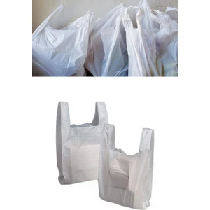 Kalbi Ticaret Kırık Beyaz Kalın Büyük Boy Atlet Market Manav Poşeti 3 kg