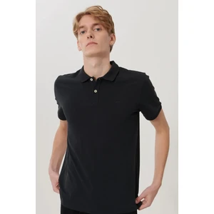 Erkek Siyah Polo Yaka Polo Tişört