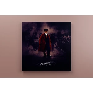 Doğal Tercih  Bir Ulusun Yeniden Doğuşu: Mustafa Kemal Atatürk Dekoratif Kare Kanvas Tablo