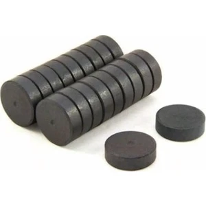 Mıknatıs Siyah Yuvarlak 7/22MM  30LU Paket Içi