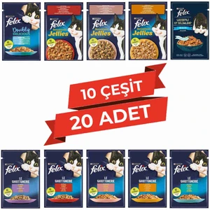 Süper Karışık Paket - Yetişkin Kedi Yaş Maması - 20 Adet