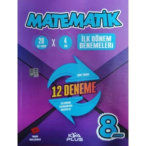 Koray Varol Akademi  Plus 8.Sınıf LGS 1.dönem Matematik 12 Deneme