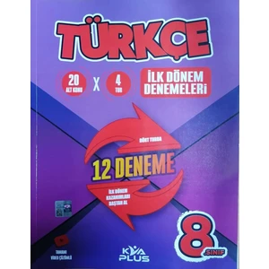 Koray Varol Akademi  Plus 8.Sınıf LGS 1.dönem Türkçe 12 Deneme