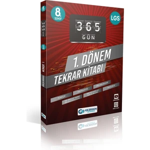 Gezegen Yayıncılık  8.Sınıf Tüm Dersler 365 Gün 1.dönem Tekrar Kitabı