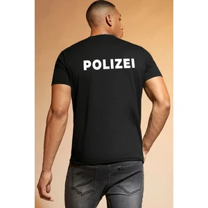 Unisex Polizei Baskılı T-Shirt